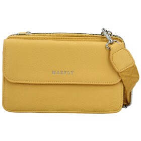 Trendy dámská koženková crossbody peněženka Radola, žlutá