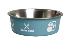 Flamingo Karlie Miska nerezová plastovým opláštěním metalická 12 cm 300 ml