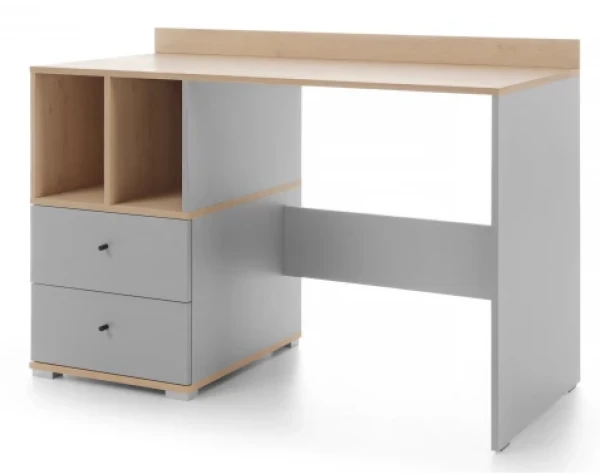 Psací stůl se šuplíky Room, dub biscuit/šedý