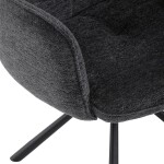 Jídelní židle, černá, hladká látka, DCH-D1330 BK2