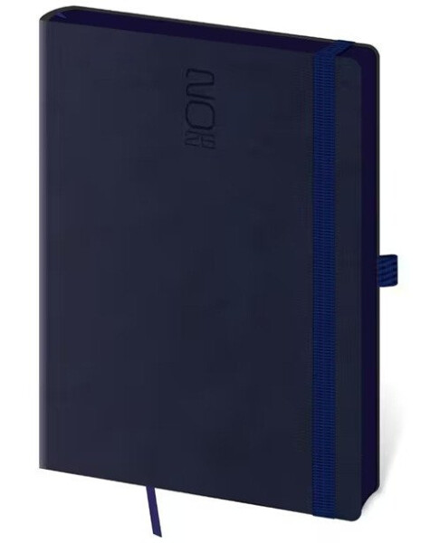 Diář 2026 denní A5 Memory s gumičkou - tmavě modrá