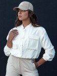 Dámská bunda bomber TY4305 smetanová - FashionStreet M