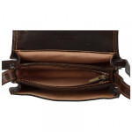 Dámská kožená crossbody taška Luren, tmavě hnědá