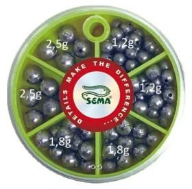 SURETTI Olovo Broky průběžné 120 g / Zátěž na montáž / Rybolov
