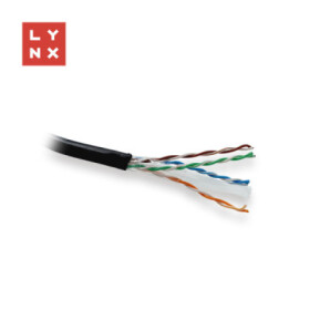 LYNX UTP kabel, Cat6, PE (Fca), celoměděný, venkovní, černý, box 305m EDF_10102839