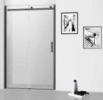 HOPA - Sprchové dveře BELVER BLACK - Barva rámu - Černá, Rozměr A - 120, Směr zavírání - Univerzální Levé / Pravé, Výplň - Čiré bezpečnostní sklo - 8 mm BCBELV12BCN