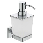 IDEAL STANDARD - IOM Square Dávkovač mýdla s držákem, matné sklo/chrom E2252AA
