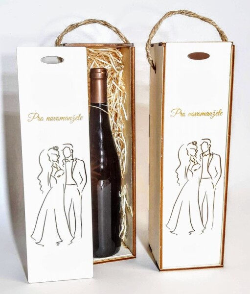 Ptakoviny.cz Dárková krabice na víno - pro novomanžele