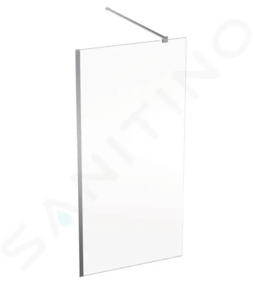 GEBERIT - GEO Sprchová stěna Walk-In, 100x200 cm, stříbrná/čiré sklo 560.139.00.2