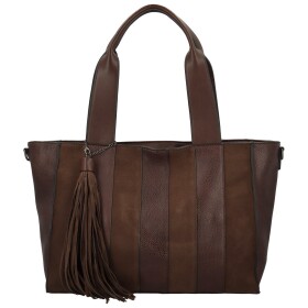 Trendy dámská koženková kabelka na rameno Marga, taupe