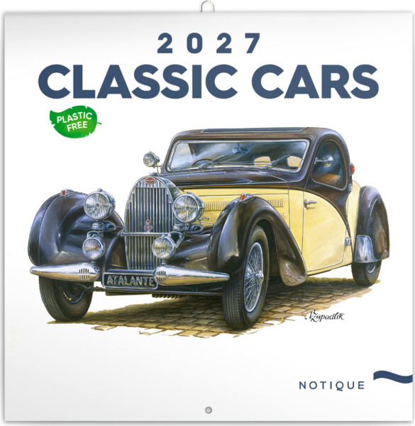 Kalendář 2027 poznámkový: Classic Cars – Václav Zapadlík, 30 x 30 cm