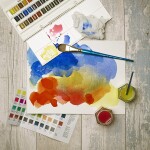 Winsor & Newton, WN0390471, Cotman Water Colours, umělecké akvarelové barvy, 45 barev v půlpánvičkách