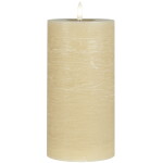 IB LAURSEN LED svíčka Pillar Light Yellow 20 cm, žlutá barva, plast, vosk