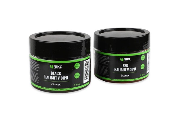 Nikl Black halibut pelety v dipu 15+20 mm 250g - Chilli & Peach,Nikl Black halibut pelety v dipu 15+20 mm 250g - Chilli & Peach