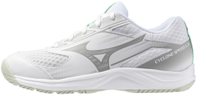 Mizuno Cyclone Speed 5 Jr. White/Black/Frozen Emerald - Sálová obuv Mizuno CYCLONE SPEED 5 Jr. V1GD251121 Velikost obuvi v EU: 34