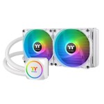 THERMALTAKE TH240 ARGB bílá / AIO vodní chladič CPU / 2x 120 mm / 1500 RPM @ 28.2 dB / 59.28 CFM (CL-W301-PL12SW-A)