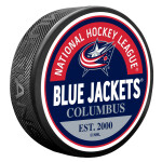 Mustang Puk Columbus Blue Jackets NHL Block Textured Puck