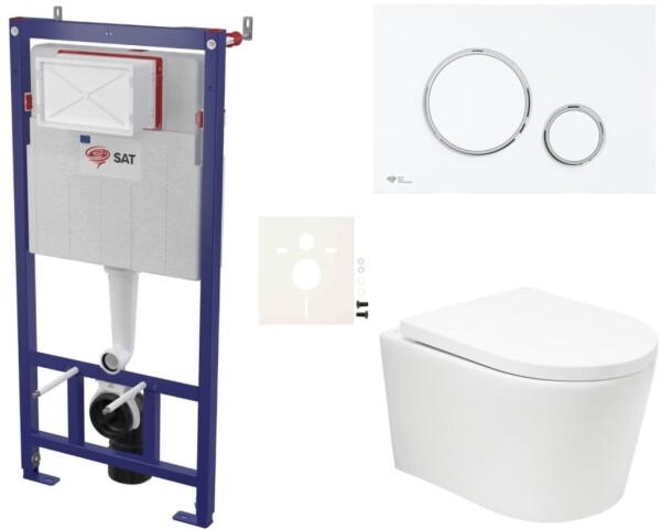 Závěsný WC set do lehkých stěn / předstěnová SAT BREVIS SIKOSSBRTOR76K SIKOSSBRTOR76K