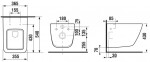 ALCADRAIN předstěnový instalační systém bez tlačítka + WC JIKA PURE + SEDÁTKO DURAPLAST H895652 X PU1