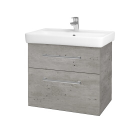 Dřevojas - Umyvadlová skříňka Q MAX SZZ2 70 - D01 Beton / Úchytka T03 / D01 Beton 67536C