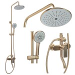 REA - Sprchový set s baterií 150mm VERSO kartáčované zlato REA-P9146