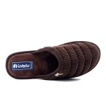 Bačkory INBLU 91-34 043 pánské na doma tmavě hnědé