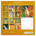 Nástěnný kalendář poznámkový 2027 Notique Gustav Klimt, 30 x 30 cm
