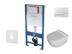 Kielle Set předstěnové instalace, klozetu Gaia, sedátka softclose tlačítka Gemini chrom 30505SS06