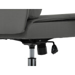 Židle kancelářská, šedá ekokůže, kříž kov chromový, houpací mechanismus, čalouněné područky