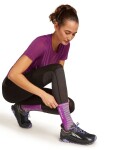Dámské běžecké merino ponožky ICEBREAKER Wmns Run+ Ultralight Crew Fusion Dye, Passion Sd/Passion/Snow velikost: 41-43 (L)