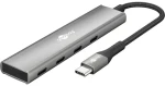 Goobay 76564 šedá / USB hub / 4 porty USB-C / 5 Gbit/s (76564)