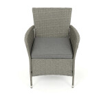 Zahradní sestava 100x60x69cm, polyratan, šedá, AZS-A1442 GREY