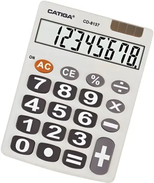Catiga 8137 / Kalkulačka / stolní / 8místý displej / solární a baterie G10