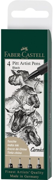Faber-Castell Faber-Castell, 167115, Pitt Artist Pen, umělecký popisovač, 4 ks