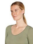Dámské merino tričko s dlouhým rukávem ICEBREAKER Wmns Siren LS Sweetheart, Lichen velikost: M