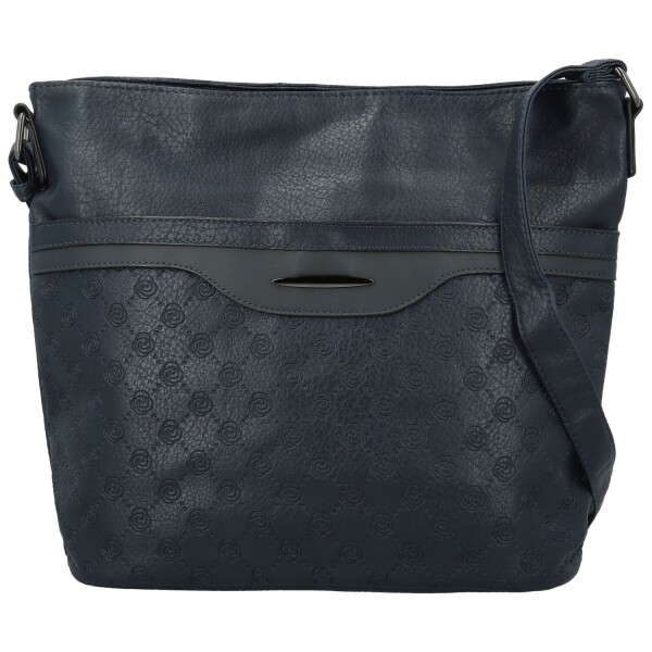 Módní dámská koženková crossbody kabelka Blandina new, tmavě modrá
