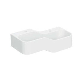 GEBERIT - Bambini Dvojumyvadlo pro děti, 90x39 cm, pravé, bez přepadu, 2 otvory pro baterii, alpská bílá 502.974.00.1