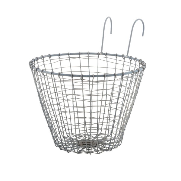 Ib Laursen Závěsný drátěný obal na květiny, šedá barva, zinek