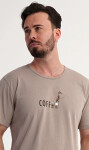 Pánské pyžamo šortky Coffee béžová L