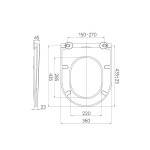 MEREO - WC komplet pro zazdění s příslušenstvím MM01SETRA