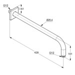 KLUDI - A-Qa Sprchové rameno, 40 cm, bílá 6653491-00