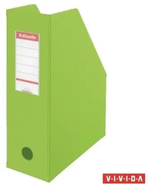 Esselte VIVIDA zelená / Stojan na časopisy / A4 / Karton s PVC fólií / šířka hřbetu 100 mm (56076)