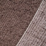 Bielastické potahy VITTORIA hnědá dvojkřeslo s dřevěnými rukojeťmi (š. 80 -140 cm)