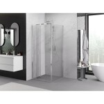 MEXEN/S - Exo sprchový kout skládací dveře 90 x 90, transparent, chrom 816-090-090-01-00