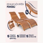 DBA Skládací zahradní lehátko Savora z akácie
