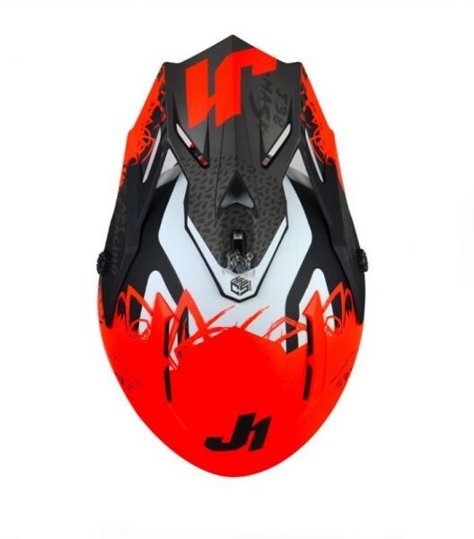 Kšilt Just1 J38 Mask neonově oranžovo/titanovo/černý - uni