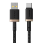 Baseus Dura (P10377802U01-02) Rychlonabíjecí kabel USB-A/USB-C 60W 2m černo-zlatá (P10377802U01-02)