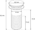 MEXEN/S - Umyvadlový sifon s výpustí click-clack bez přepadu, bílá 7991050-20