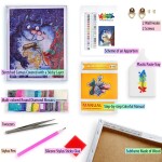 Antistresové omalovánky TSvetnoy TSvetnoy, LG276e, Diamond painting - diamantové malování, 40 x 50 cm, Kočky - Světlušky