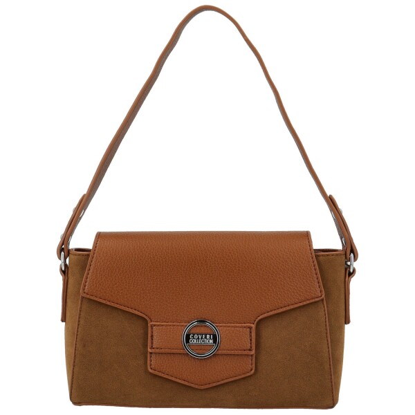 Módní dámská koženková kabelka na rameno Harper, hnědá